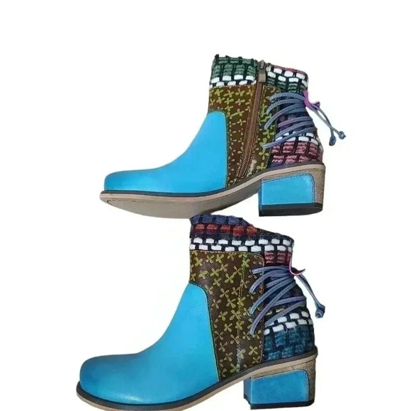 Socofy Women's Bohemian Ankle Boots - Picture 4 of 5